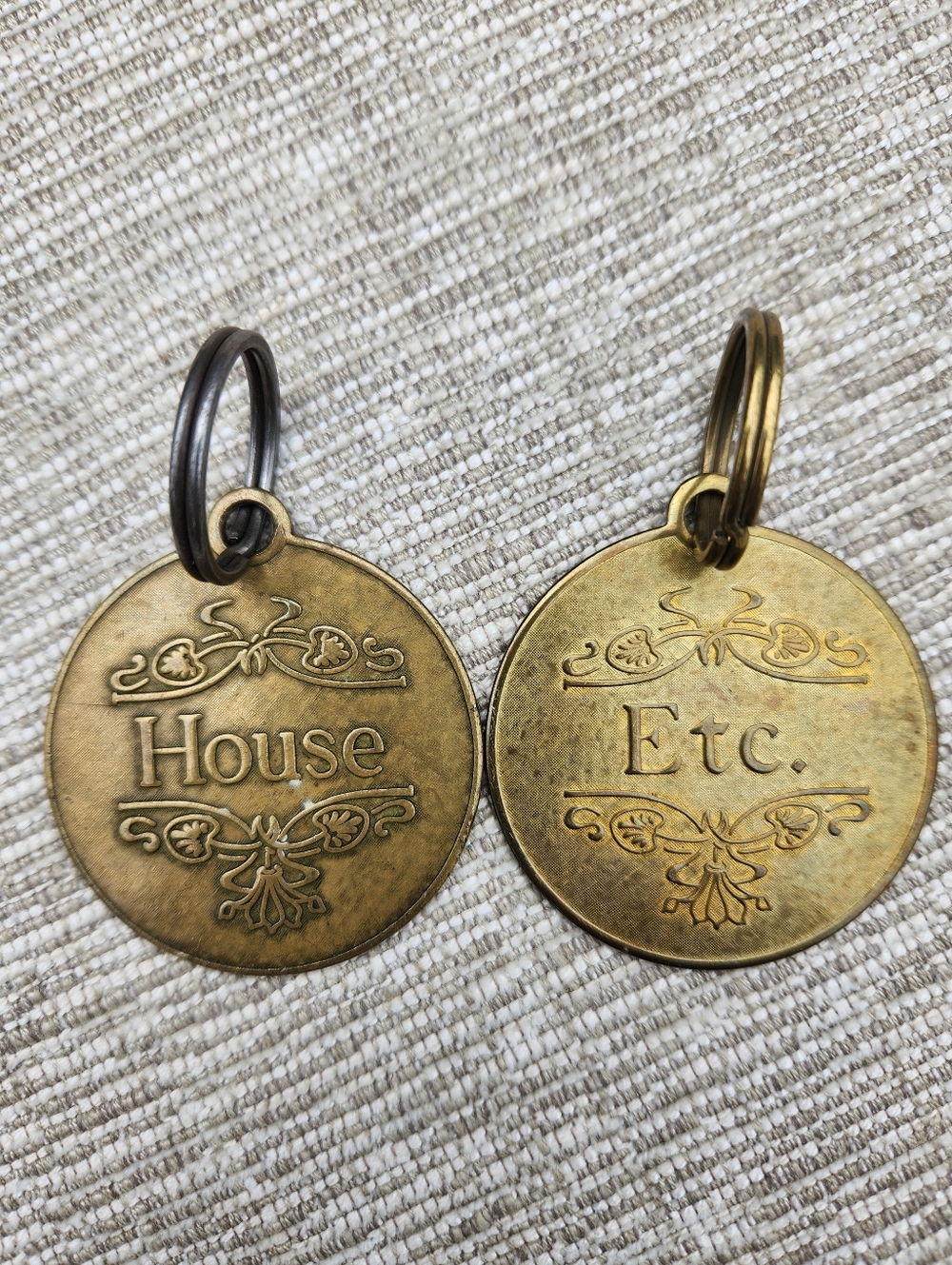 Lowell Sigmund Pair Of Brass Key Tags